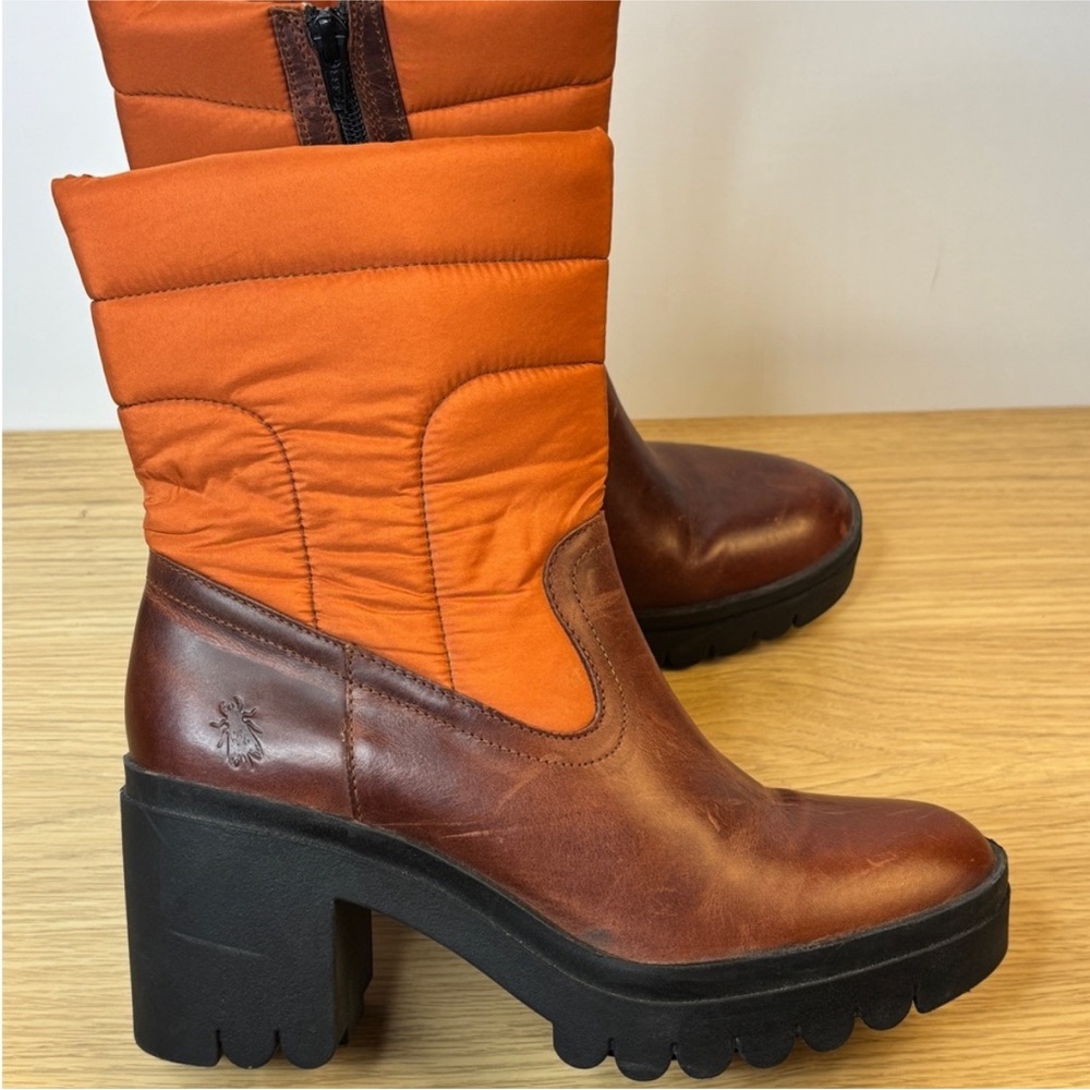 Fly London TYKE‎ 661 FLY Orange/Brick leather Boots Woman’s 40